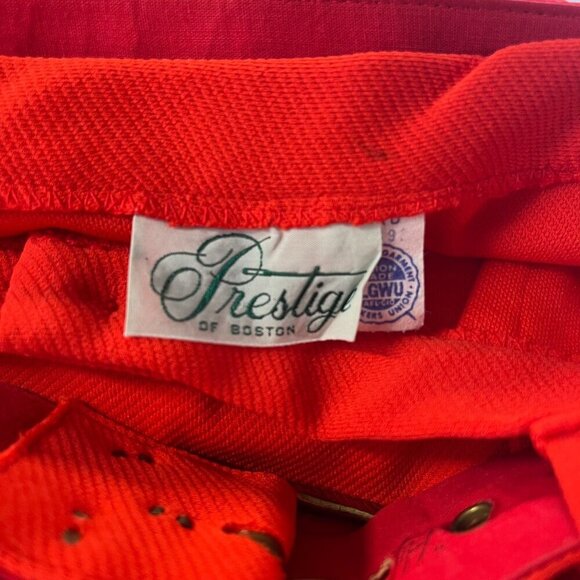 Prestige Boston Midi Pencil Skirt Union Made Size XSmall Orange Red Color 60s 70 - Picture 7 of 8